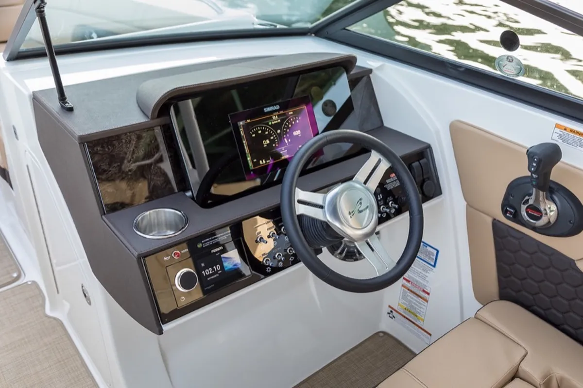 Cockpit of Happy Hours, a Sea Ray Boats Sea Ray SDX 270 motorboat at Tribunj, Croatia