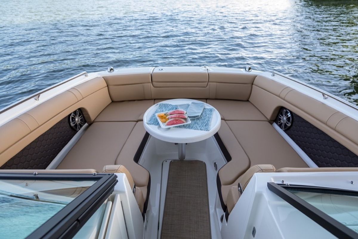 Deck of Happy Hours, a Sea Ray Boats Sea Ray SDX 270 motorboat at Tribunj, Croatia