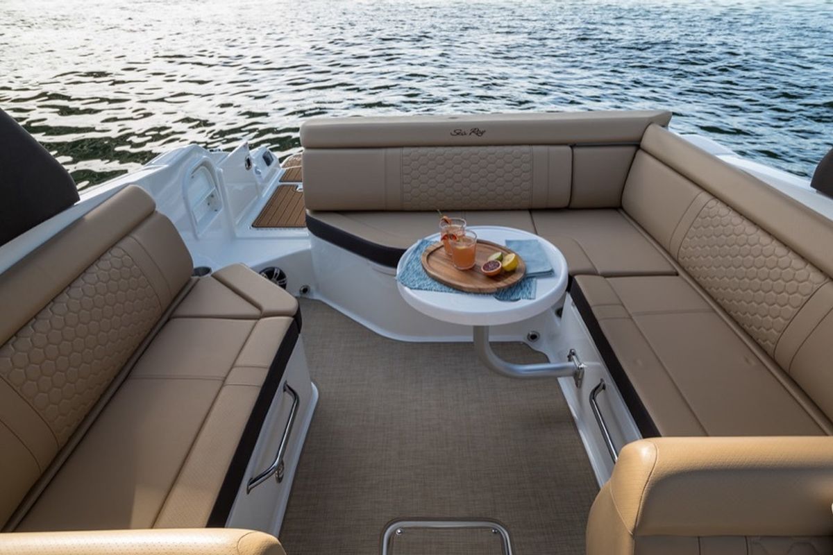 Deck of Happy Hours, a Sea Ray Boats Sea Ray SDX 270 motorboat at Tribunj, Croatia