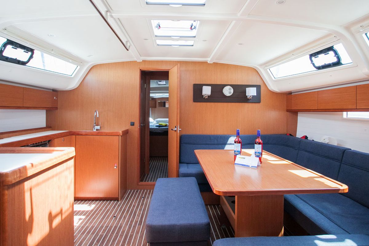 Salon of Fantasy, a Bavaria Cruiser 51 sailboat at Split, Croatia