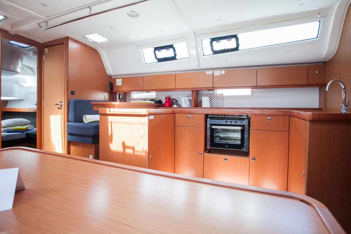 Galley of Fantasy, a Bavaria Cruiser 51 sailboat at Split, Croatia