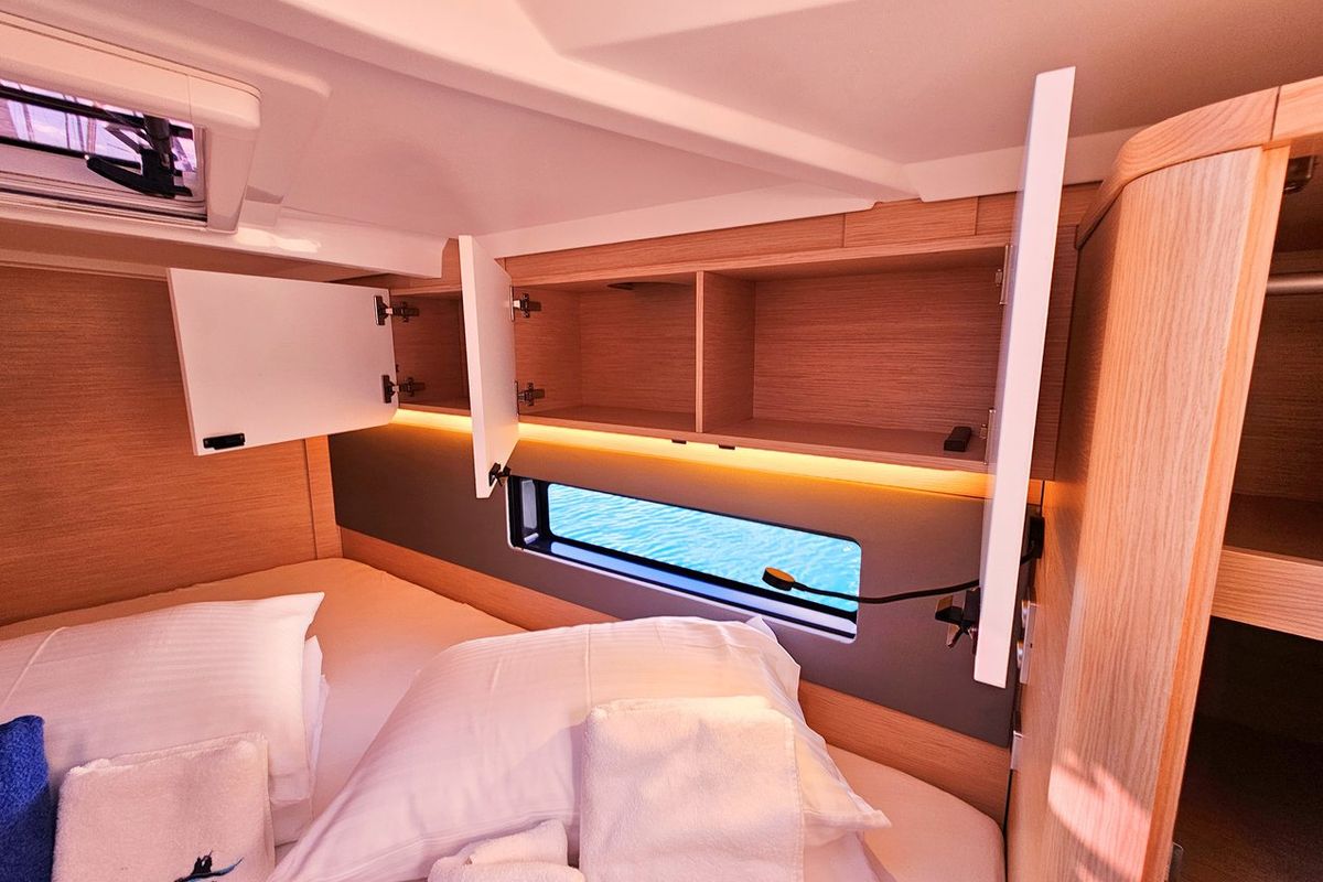 Cabin on Presto, a Dufour 44 sailboat at Grad Kaštela, Croatia