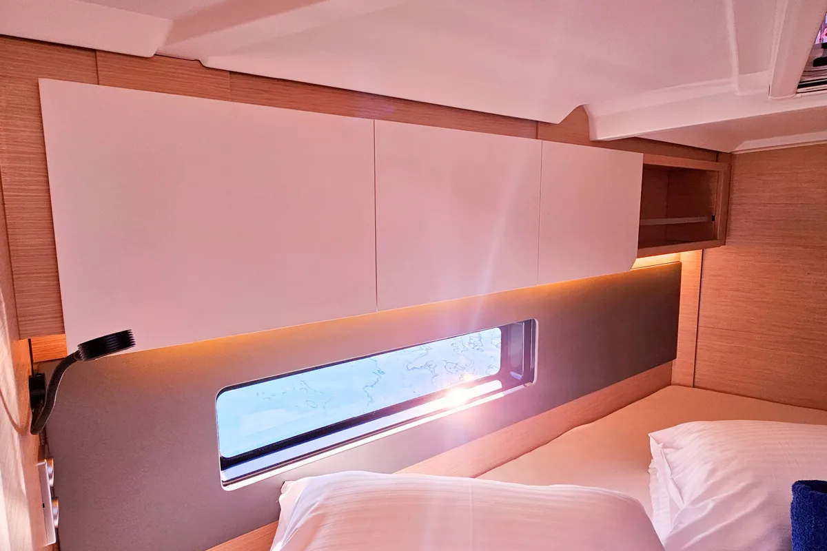 Cabin on Presto, a Dufour 44 sailboat at Grad Kaštela, Croatia