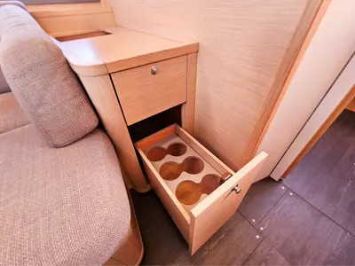 Salon of Presto, a Dufour 44 sailboat at Grad Kaštela, Croatia