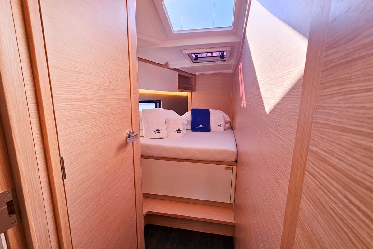 Cabin on Presto, a Dufour 44 sailboat at Grad Kaštela, Croatia