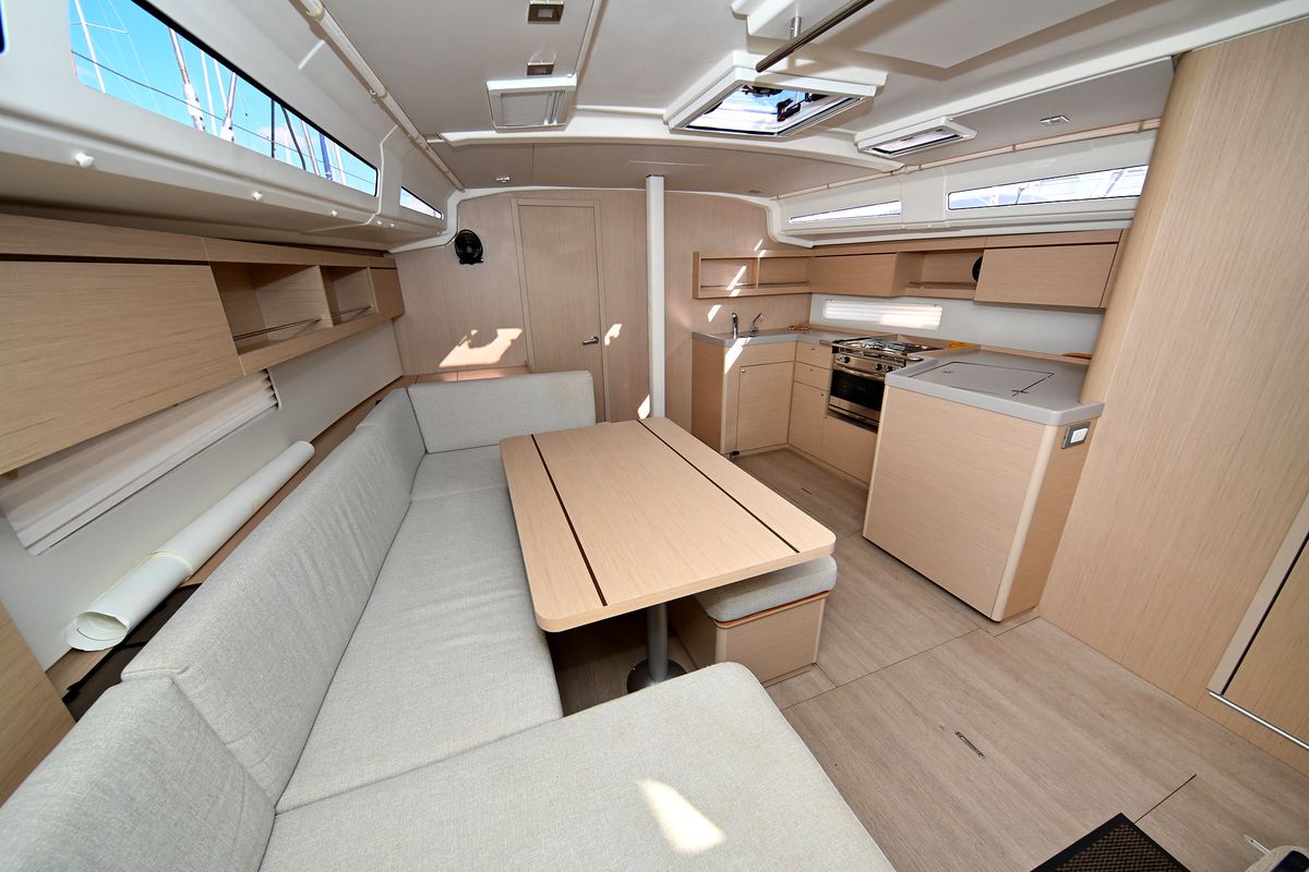 Deck of Orion, a Beneteau Oceanis 40.1 sailboat at Zadar, Croatia