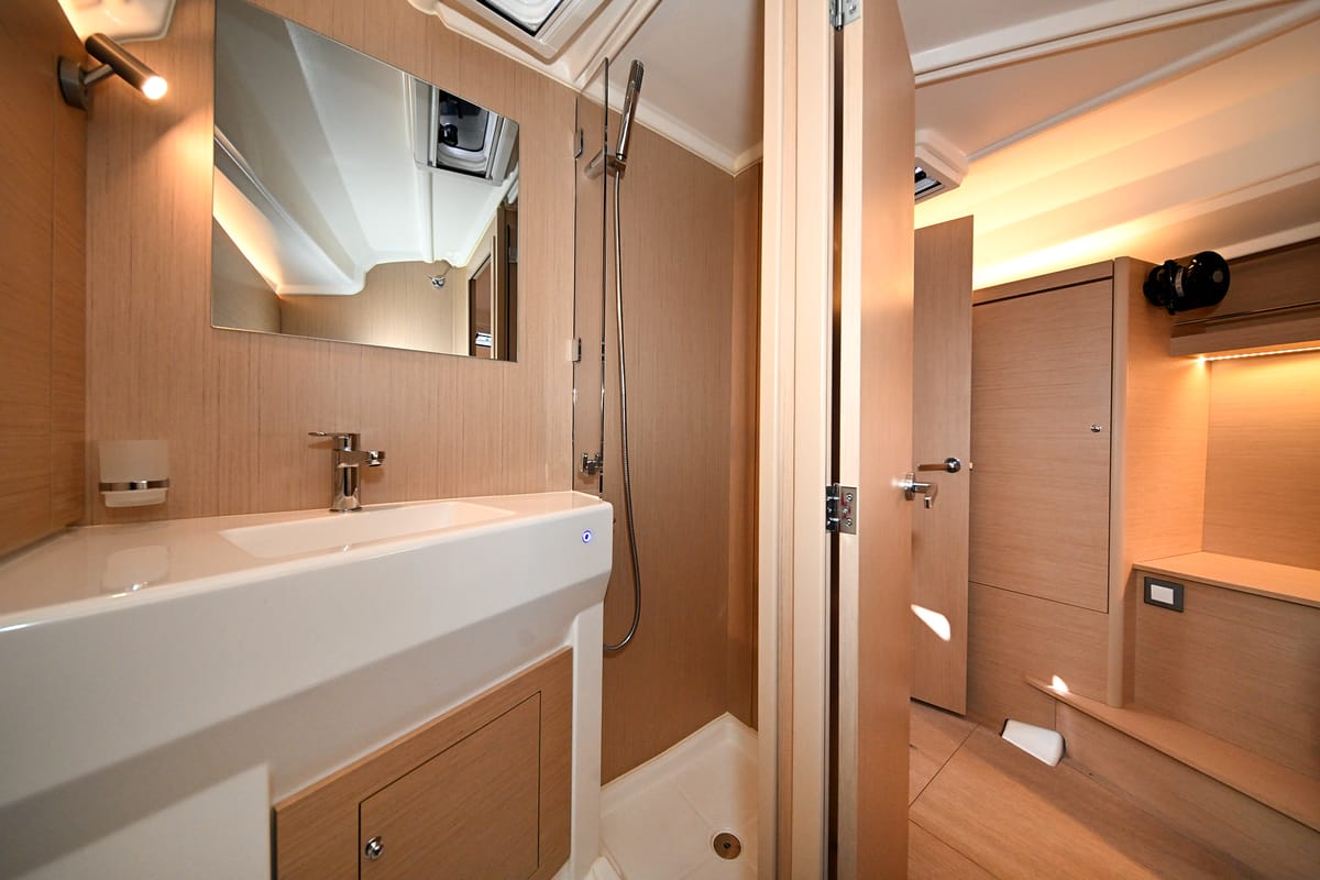 Salon of Orion, a Beneteau Oceanis 40.1 sailboat at Zadar, Croatia