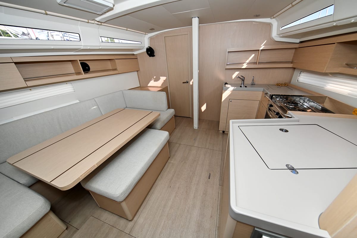 Salon of Orion, a Beneteau Oceanis 40.1 sailboat at Zadar, Croatia