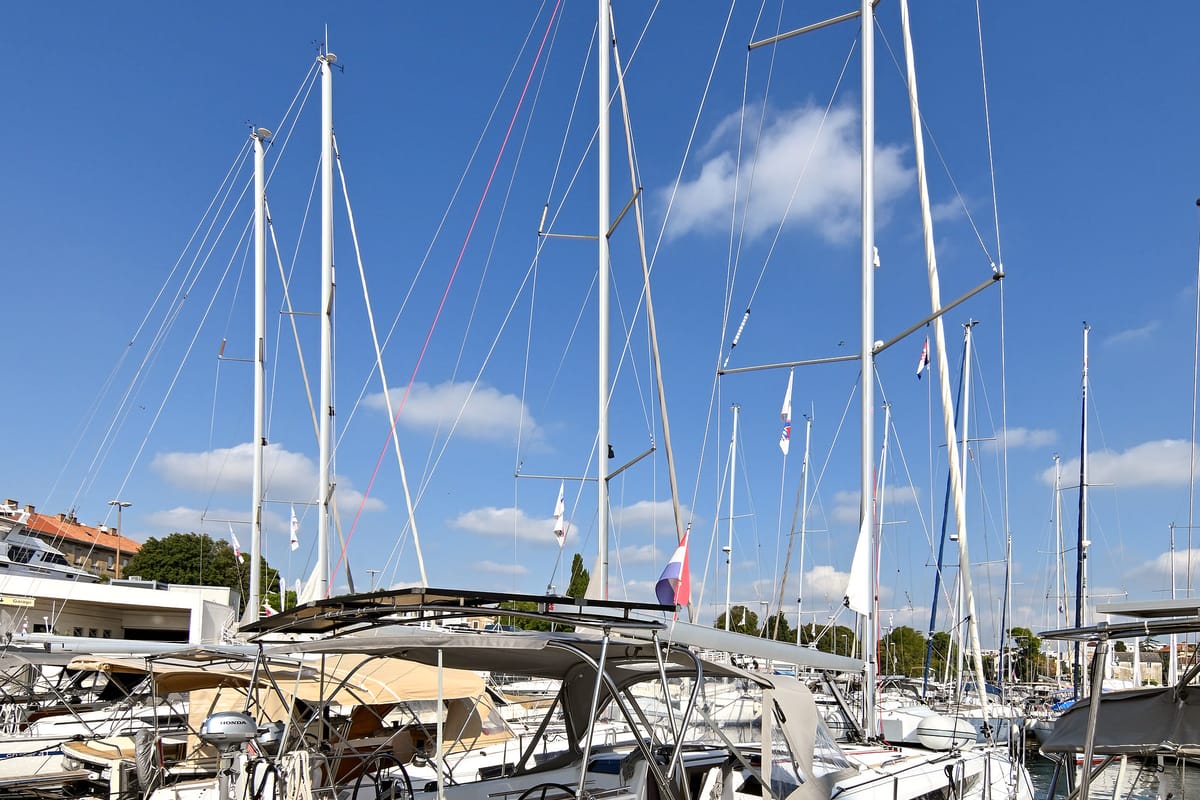 Exterior view of Orion, a Beneteau Oceanis 40.1 sailboat at Zadar, Croatia