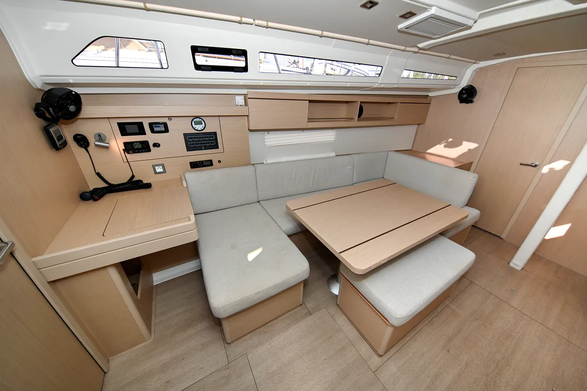 Salon of Orion, a Beneteau Oceanis 40.1 sailboat at Zadar, Croatia