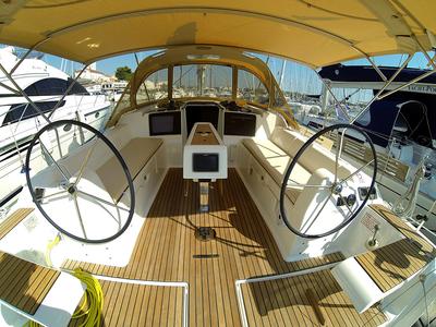Cockpit of Major Tom, a Dufour 382 GL sailboat at Grad Šibenik, Croatia