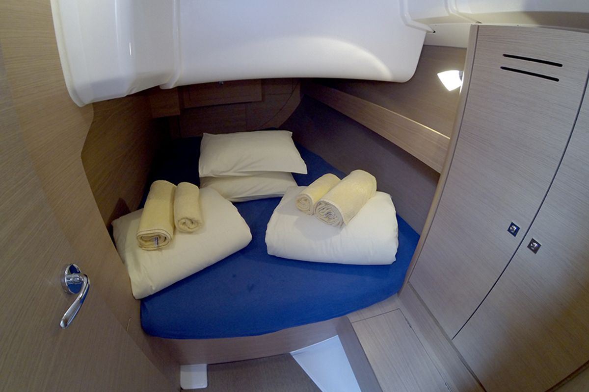 Cabin on Major Tom, a Dufour 382 GL sailboat at Grad Šibenik, Croatia
