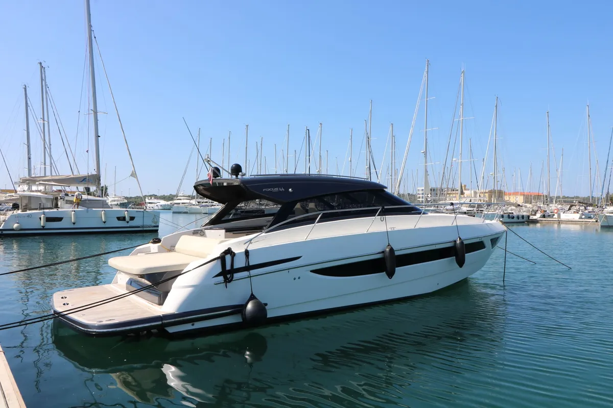 Pinoy, a Focus Motor Yachts Focus Power 44 motorboat at Grad Pula, Croatia