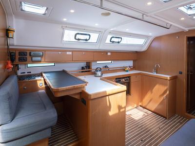 Galley of Roxane, a Bavaria Cruiser 51 sailboat at Municipal Unit of Lefkada, Greece