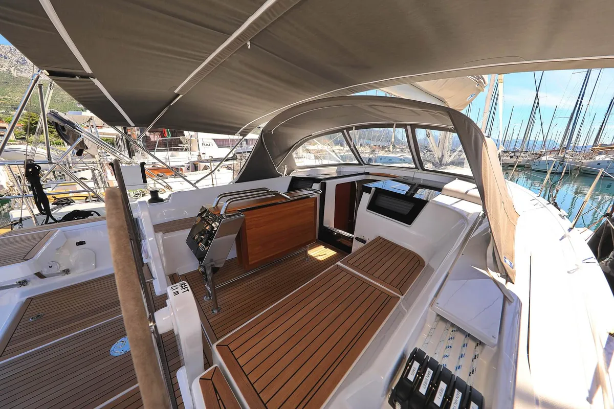 Jolana, a Hanse Yachts Hanse 388 sailboat at Dubrovnik, Croatia