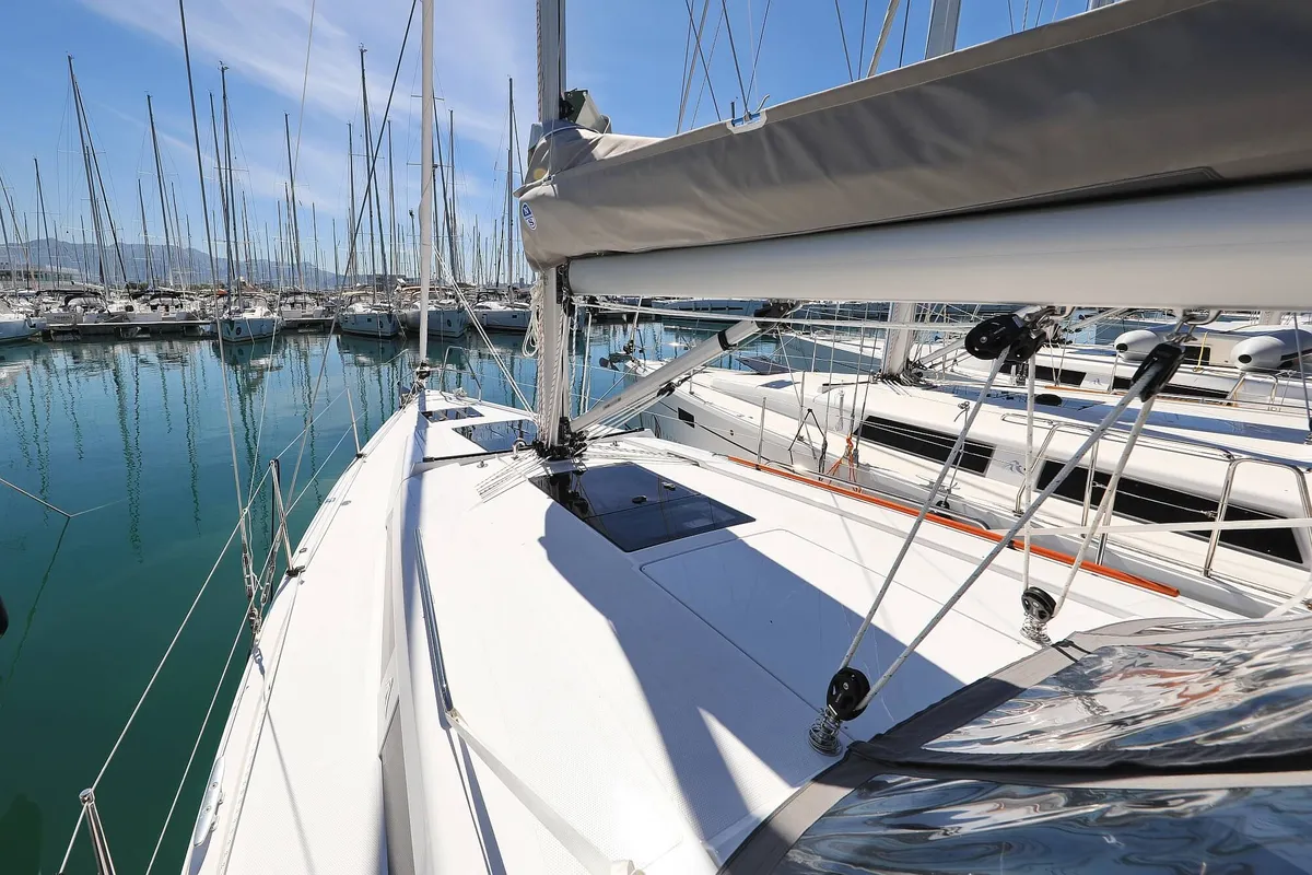 Jolana, a Hanse Yachts Hanse 388 sailboat at Dubrovnik, Croatia