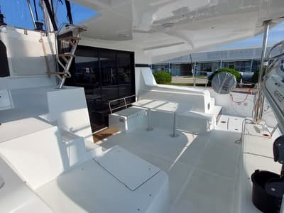 Deck of Madre Perla, a Lagoon 42 catamaran at Općina Sukošan, Croatia
