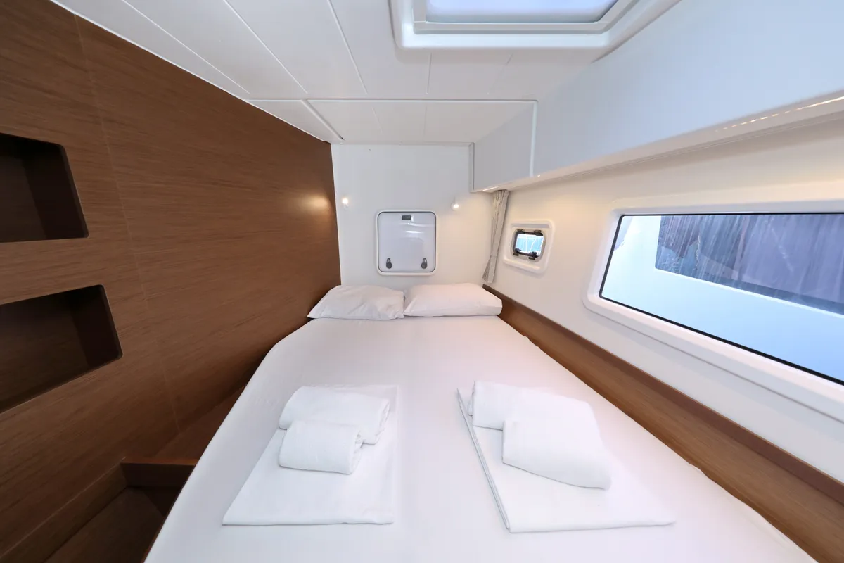 Cabin on Madre Perla, a Lagoon 42 catamaran at Općina Sukošan, Croatia