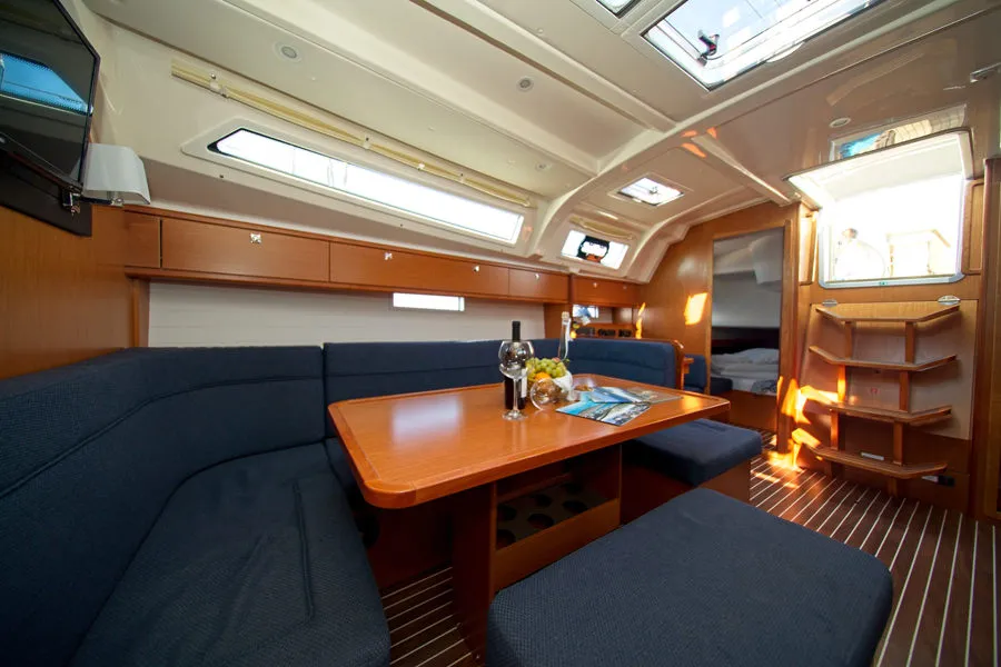 Salon of MH 67, a Bavaria Cruiser 41 sailboat at Murter, Croatia
