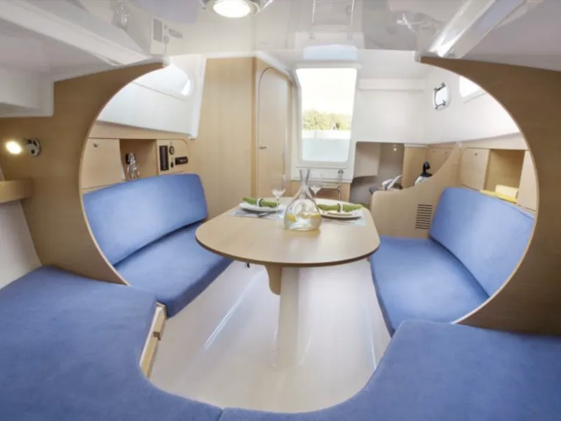 Salon of Gota 2, a Delphia Yachts Delphia Nano motorboat at Motala, Sweden