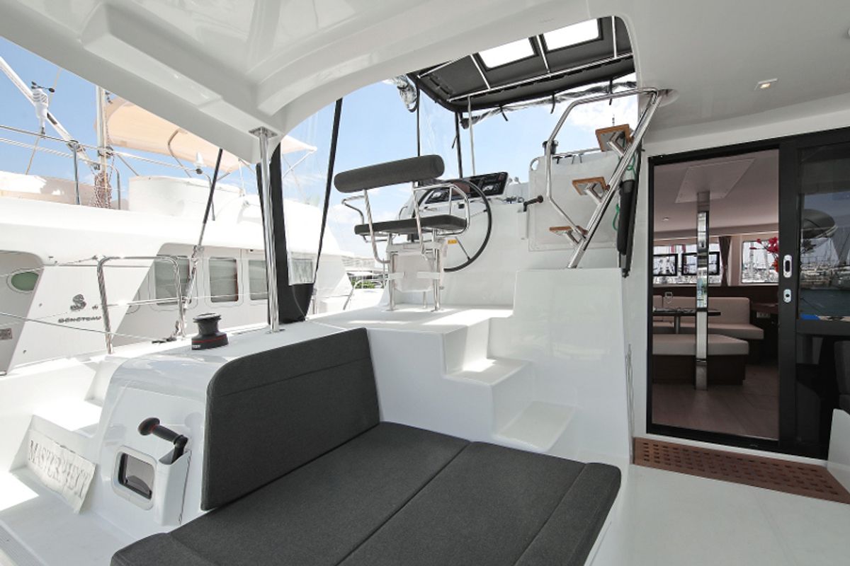 Deck of MASTERPIECE, a Lagoon 42 catamaran at Općina Sukošan, Croatia