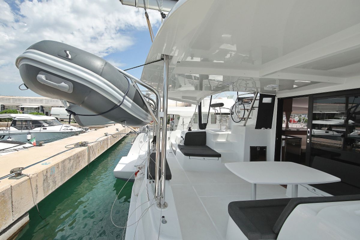 Deck of MASTERPIECE, a Lagoon 42 catamaran at Općina Sukošan, Croatia