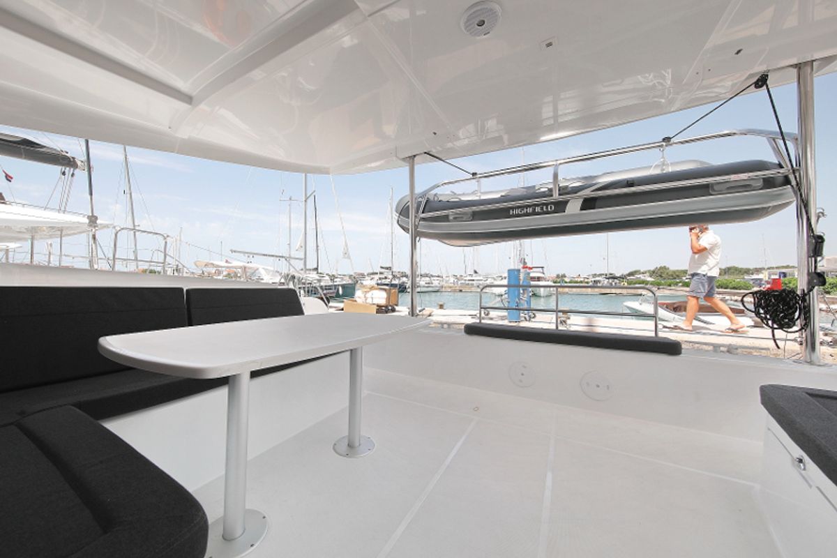 Deck of MASTERPIECE, a Lagoon 42 catamaran at Općina Sukošan, Croatia