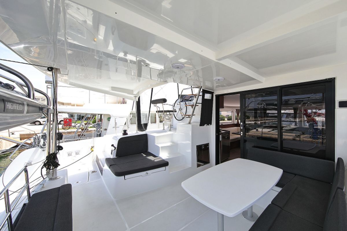 Deck of MASTERPIECE, a Lagoon 42 catamaran at Općina Sukošan, Croatia