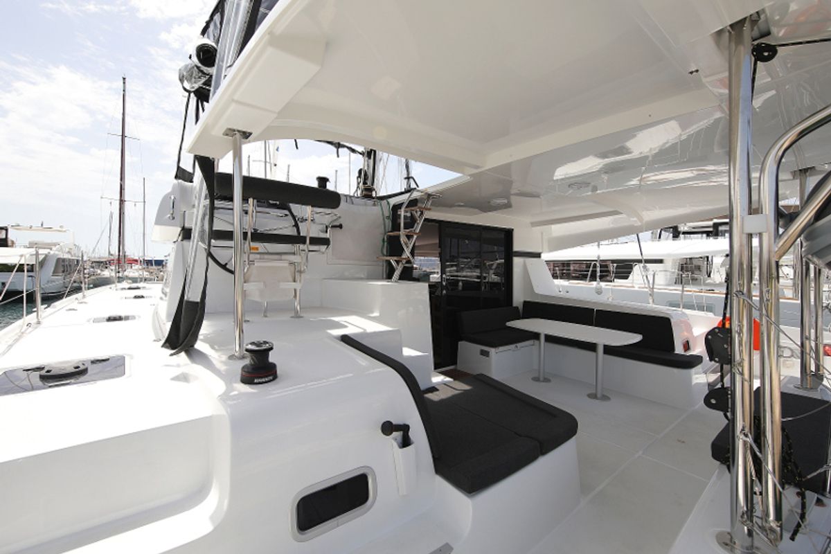 Deck of MASTERPIECE, a Lagoon 42 catamaran at Općina Sukošan, Croatia