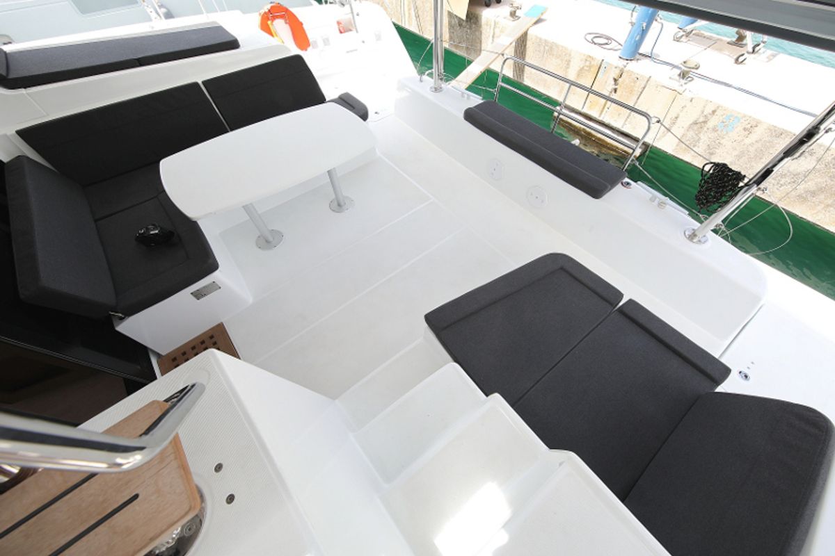 Deck of MASTERPIECE, a Lagoon 42 catamaran at Općina Sukošan, Croatia