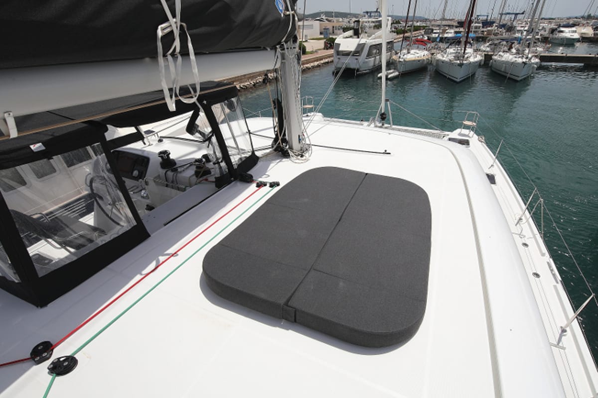 Deck of MASTERPIECE, a Lagoon 42 catamaran at Općina Sukošan, Croatia