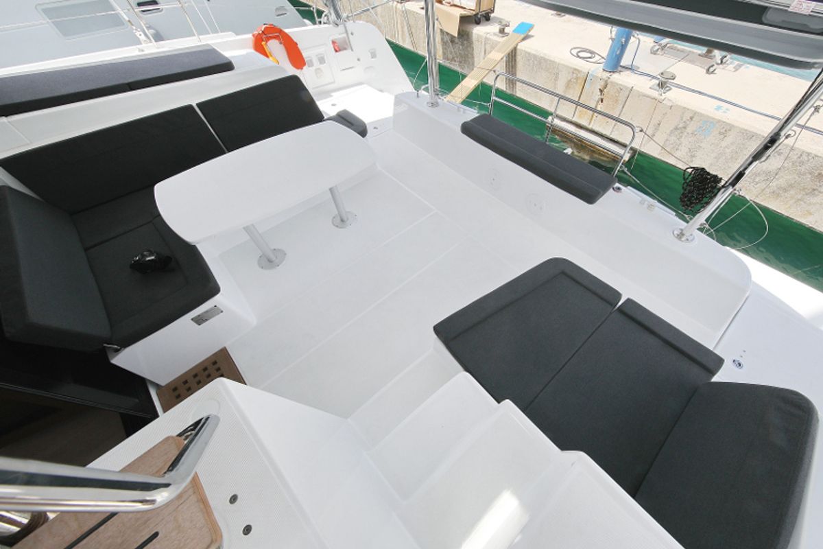 Deck of MASTERPIECE, a Lagoon 42 catamaran at Općina Sukošan, Croatia