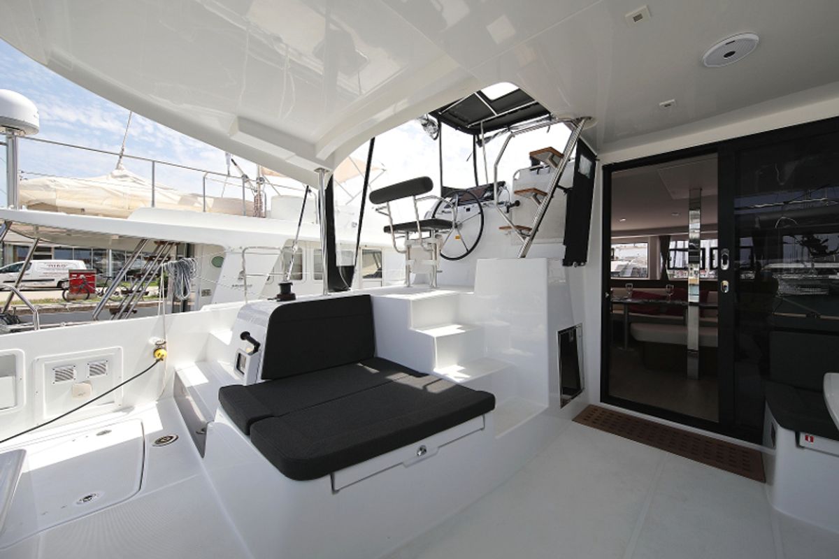 Deck of MASTERPIECE, a Lagoon 42 catamaran at Općina Sukošan, Croatia