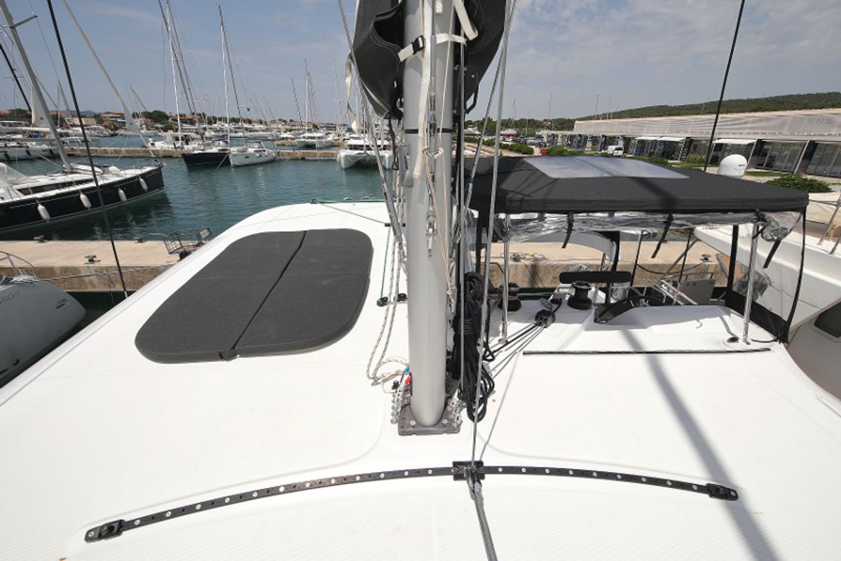 Deck of MASTERPIECE, a Lagoon 42 catamaran at Općina Sukošan, Croatia