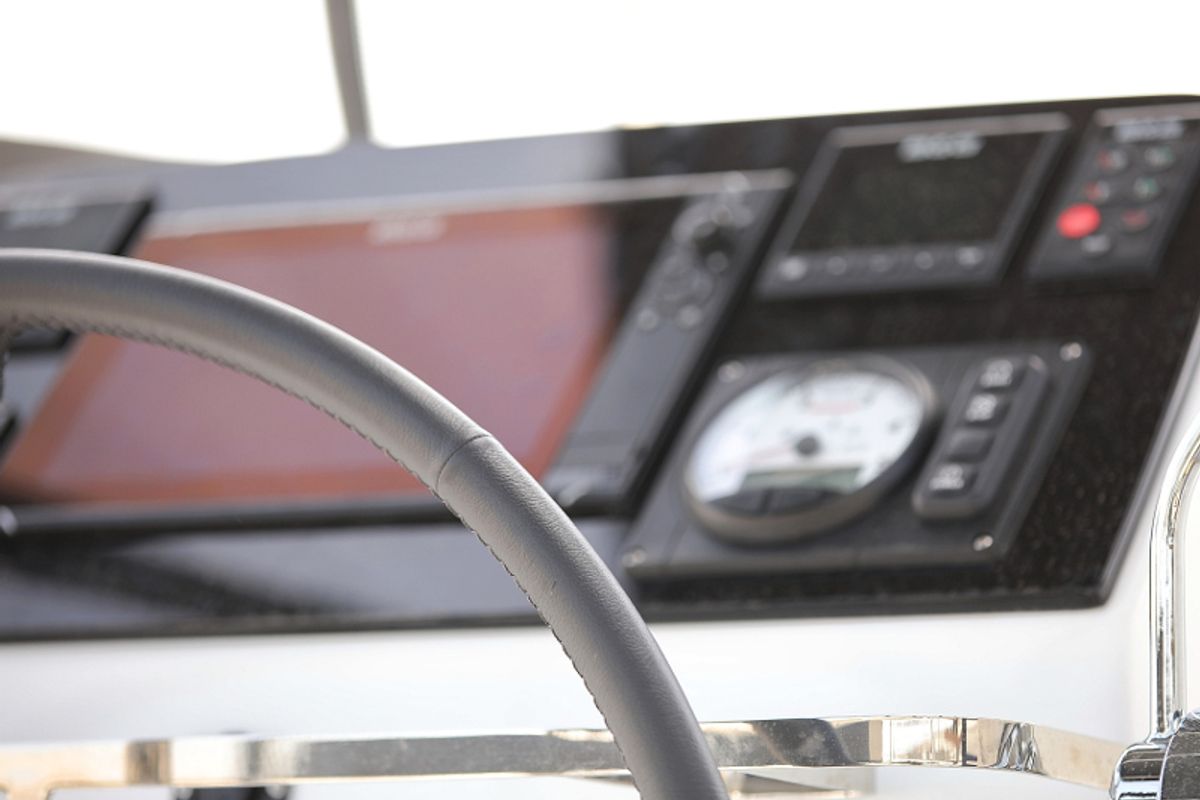 Cockpit of MASTERPIECE, a Lagoon 42 catamaran at Općina Sukošan, Croatia