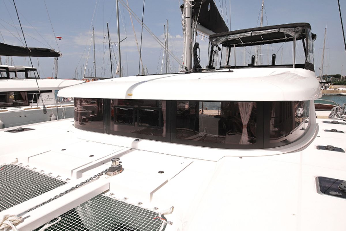 Deck of MASTERPIECE, a Lagoon 42 catamaran at Općina Sukošan, Croatia