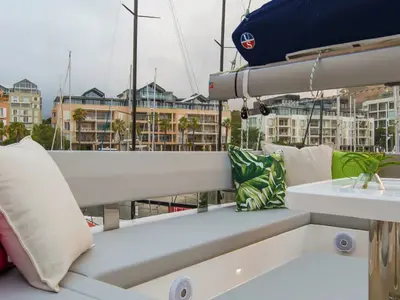 Deck of Moorings 4500L/10 Exclusive, a Leopard 45 catamaran at La Paz, Mexico