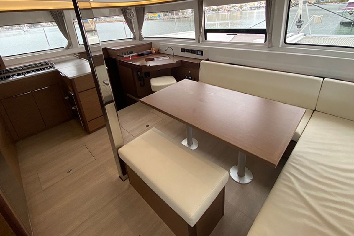 Salon of Zen - Green Wave, a Lagoon 46 catamaran at Athens, Greece