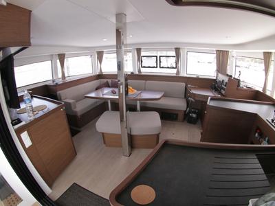 Salon of Titus, a Lagoon 42 OW catamaran at Općina Rogoznica, Croatia