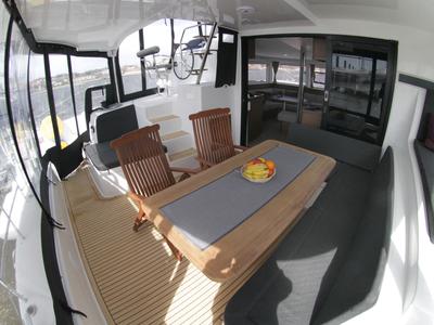 Deck of Titus, a Lagoon 42 OW catamaran at Općina Rogoznica, Croatia