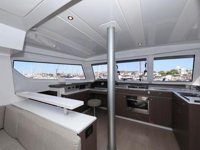 Galley of Gonggong, a Bali Catspace catamaran at Grad Trogir, Croatia