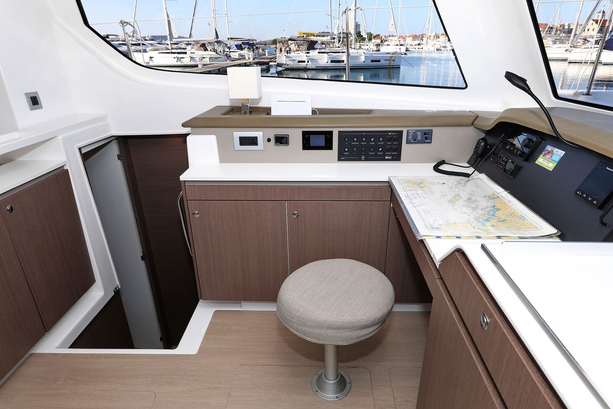 Cabin on Gonggong, a Bali Catspace catamaran at Grad Trogir, Croatia