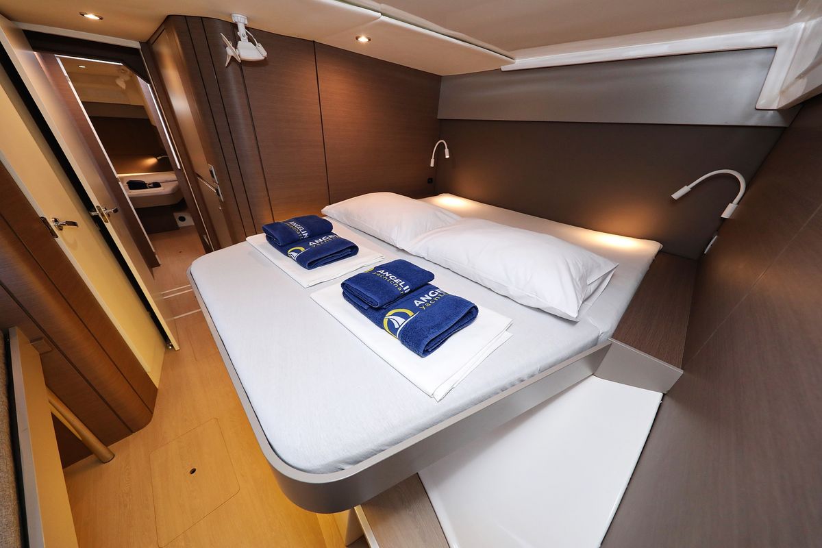 Cabin on Gonggong, a Bali Catspace catamaran at Grad Trogir, Croatia