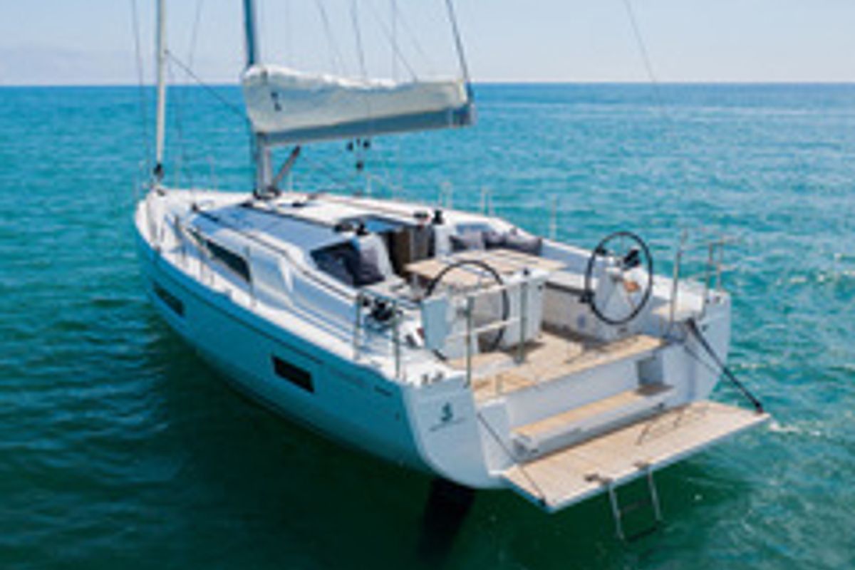 Exterior view of Proteo, a Beneteau Oceanis 40.1 sailboat at Marmaris, Turkey