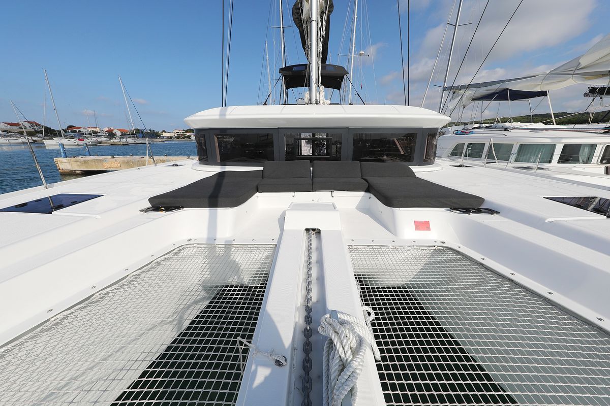 Deck of UGLY DUCK, a Lagoon 50 catamaran at Općina Sukošan, Croatia