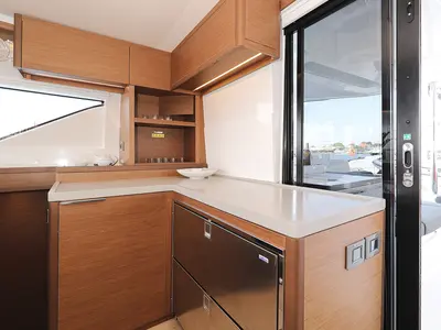 Galley of UGLY DUCK, a Lagoon 50 catamaran at Općina Sukošan, Croatia