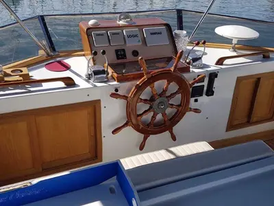 Cockpit of Sea Lion, a Custom Made Trawler HAMPTON 42 yacht at Zadar, Croatia