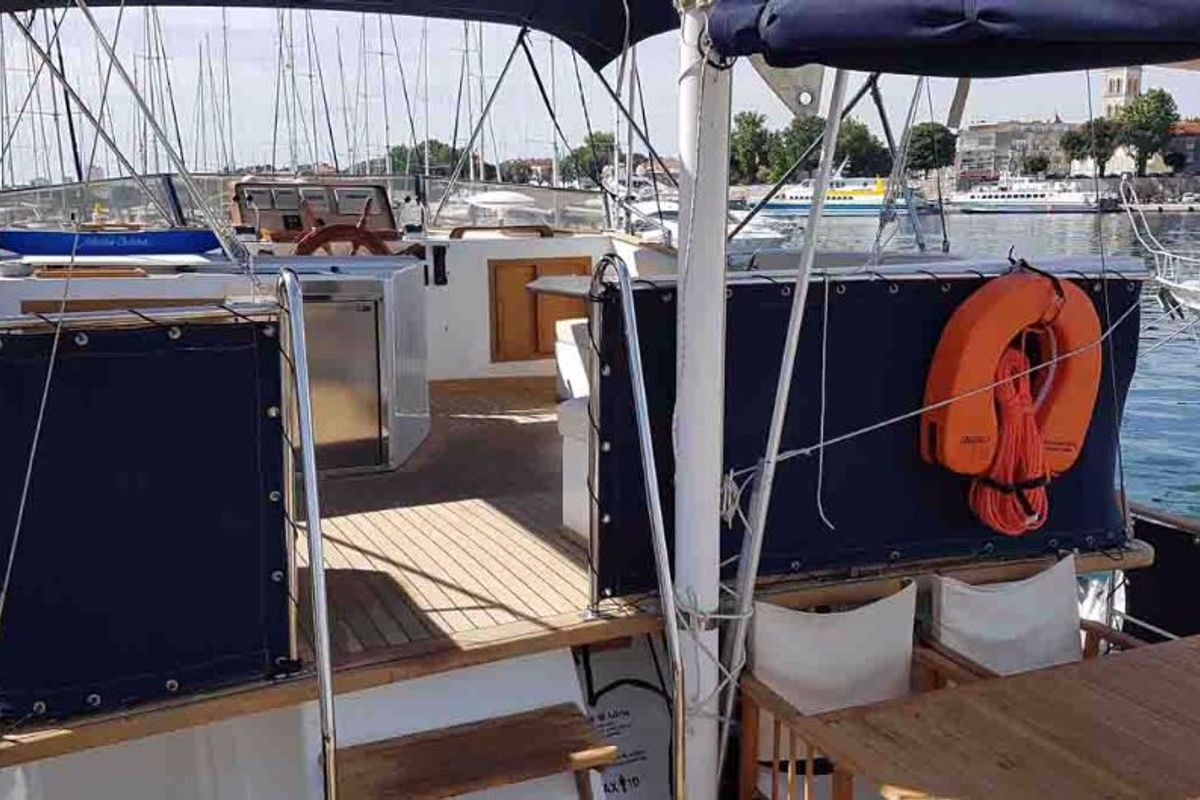 Deck of Sea Lion, a Custom Made Trawler HAMPTON 42 yacht at Zadar, Croatia
