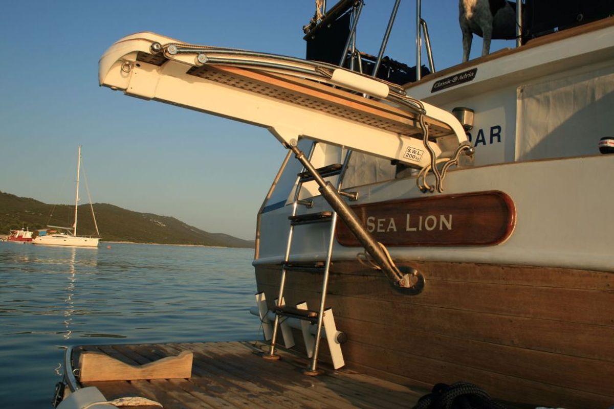 Deck of Sea Lion, a Custom Made Trawler HAMPTON 42 yacht at Zadar, Croatia