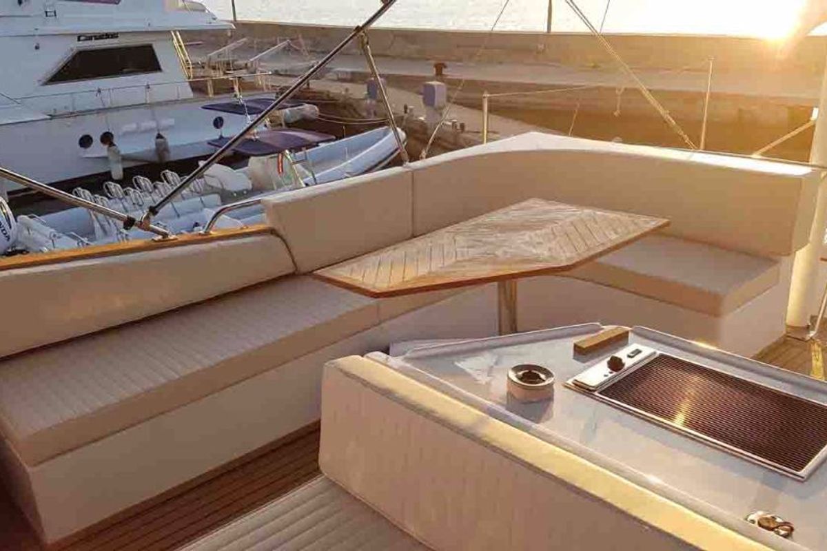 Deck of Sea Lion, a Custom Made Trawler HAMPTON 42 yacht at Zadar, Croatia